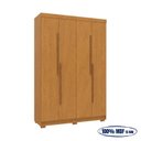 Ver imagem 5 de Guarda-Roupa Solteiro Bari 4 Portas 2 Gavetas 100% MDF Marrom/Cerejeira