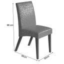 Ver imagem 3 de Conjunto Sala de Jantar Mesa com Tampo de Vidro e 4 Cadeiras Atuale Lj Móveis