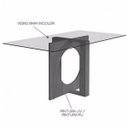 Ver imagem 4 de Conjunto Sala de Jantar Mesa com Tampo de Vidro e 4 Cadeiras Atuale Lj Móveis