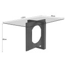 Ver imagem 2 de Conjunto Sala de Jantar Mesa com Tampo de Vidro e 4 Cadeiras Atuale Lj Móveis