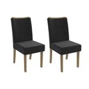 Ver imagem 1 de Cadeira Sala de Jantar 2cad129ng Kit 2 Un Nogueira/veludo Preto A038 - Kappesberg