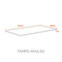 Ver imagem 3 de Tampo de Mesa Retangular em MDF 140x80cm Liverpool Madeira