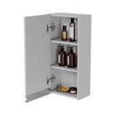 Ver imagem 2 de Armário para Lavanderia 1 Porta 2 Prateleiras MDP 30cm Branco Mercado Das Prateleiras