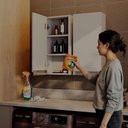 Ver imagem 5 de Armário para Lavanderia 1 Porta 2 Prateleiras MDP 30cm Branco Mercado Das Prateleiras
