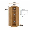 Ver imagem 3 de Guarda Roupa Modulado de Canto Oblíquo Reflecta com LED 100% MDF Cairo