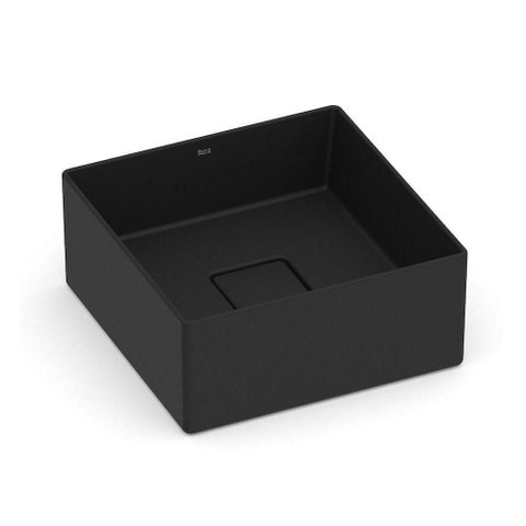 Cuba de Apoio 30x30cm Roca T3 Terra Matte Black A32722n080