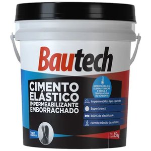 Cimento Elástico Impermeabilizante Emborrachado 15 Kilos - 30015 - Bautech Cimento Elastico Impermea