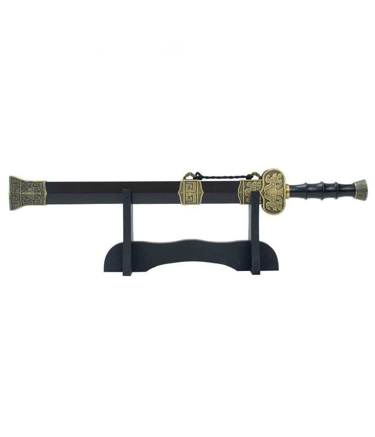 Espada Chinesa Preta Decorativa 42cm - 1