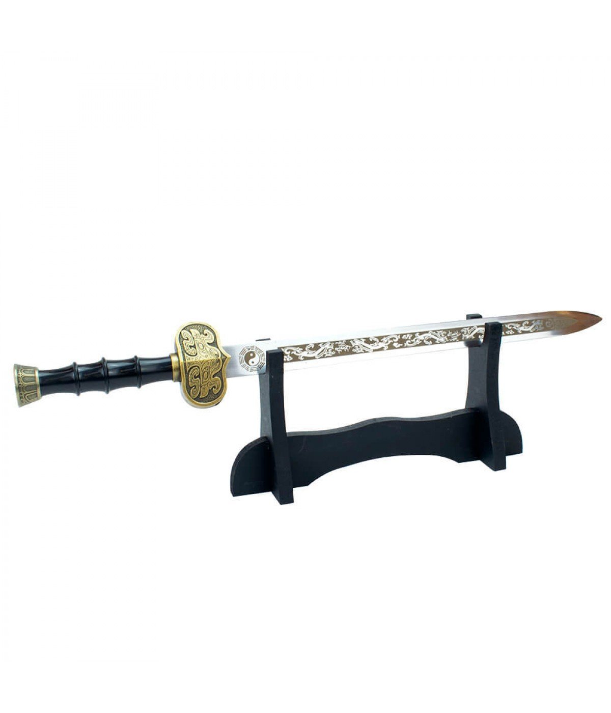 Espada Chinesa Preta Decorativa 42cm - 4