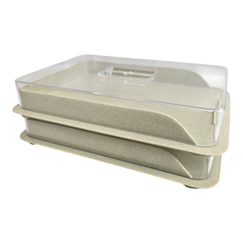 Kit 02 Porta Frios Organizador Geladeira Acrílico e Plástico Cor:verde