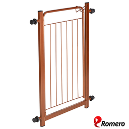 Portão Pet Cães Bebês Largo 69 a 84cm Extensor 10cm Bronze - 3
