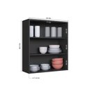 Ver imagem 4 de Armário Aéreo Modulado Fidelitá Mônaco 80cm 2 Portas Chumbo/Titânio