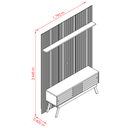 Ver imagem 3 de Rack com Painel Frizz New Premium Cinamomo/off White - Madetec Móveis
