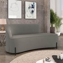 Ver imagem 2 de Sofá 3 Lugares Orgânico 180cm Pé Ferro Preto Morgan Suede Grafite D03 - D'Rossi