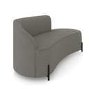 Ver imagem 6 de Sofá 3 Lugares Orgânico 180cm Pé Ferro Preto Morgan Suede Grafite D03 - D'Rossi