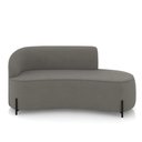 Ver imagem 5 de Sofá 3 Lugares Orgânico 180cm Pé Ferro Preto Morgan Suede Grafite D03 - D'Rossi