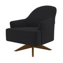 Ver imagem 7 de Poltrona Giratória 73cm Epic Veludo Preto - Sallar Home