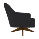 Ver imagem 6 de Poltrona Giratória 73cm Epic Veludo Preto - Sallar Home