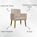 Ver mais imagens de Kit 10 Poltronas Decorativas Mari Suede Cores Pé Palito 30 Cm Castanho