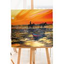 Ver imagem 5 de Quadro Original em Acrílico Decorativo Parede Figurativo Cavalos na Praia