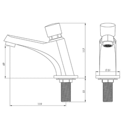 Torneira Automática Banheiro Lavatório 6100 Mesa - 7