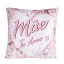 Ver imagem 2 de Kit Cobre Leito + Almofada Mãe Te Amo Branco/Bege Queen 05 Peças