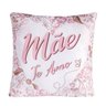 Kit Cobre Leito + Almofada Mãe Te Amo Branco/Bege Queen 05 Peças - 2