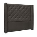 Ver imagem 1 de Cabeceira Decorativa King Size 2,19M Loewe Suede Cinza - Gran Belo