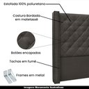 Ver imagem 3 de Cabeceira Decorativa King Size 2,19M Loewe Suede Cinza - Gran Belo
