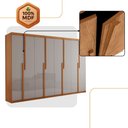 Ver imagem 5 de Guarda Roupa Casal Quioto Mdf com 8 Portas 4 Gavetas Moderna Mobília