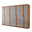Ver imagem 2 de Guarda Roupa Casal Quioto Mdf com 8 Portas 4 Gavetas Moderna Mobília