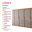 Ver imagem 6 de Guarda Roupa Casal Quioto Mdf com 8 Portas 4 Gavetas Moderna Mobília