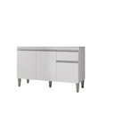 Ver imagem 1 de Balcão Gabinete de Pia 120cm sem Tampo/Cuba Virginia Branco