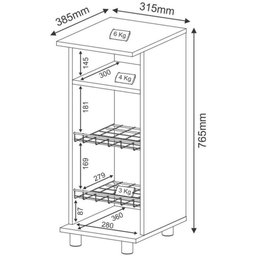 Balcão para Bebedouro com Fruteira Bf3206 Tecno Mobili - Branco - 3 Balcão para Bebedouro com Fruteira Bf3206 Tecno Mobili - Branco - 3