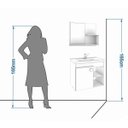 Ver imagem 5 de Gabinete Lótus Toucador de Banheiro C/ Cuba e Espelheira Branco e Café MGM Móveis