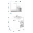 Ver imagem 6 de Gabinete Lótus Toucador de Banheiro C/ Cuba e Espelheira Branco e Café MGM Móveis