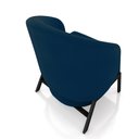 Ver imagem 7 de Poltrona Decorativa Sala de Estar Kenya Pés em Ferro Veludo Preto/azul G33 - Gran Belo
