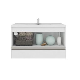 Gabinete De Banheiro 100% Mdf Treviso 79 Cm - Mgm - 3 Gabinete De Banheiro 100% Mdf Treviso 79 Cm - Mgm - 3