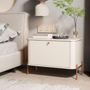 Ver imagem 2 de Jogo de Mesa de Cabeceira Sofia Off White Bronze