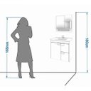 Ver imagem 6 de Gabinete Tulipa Toucador de Banheiro C/ Cuba e Espelheira Branco e Café MGM Móveis