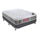 Ver imagem 1 de Cama Box Casal: Colchão Molas Castor Pocket Light Stress Oxygen New + Base CRC Suede Cinza(138x188)