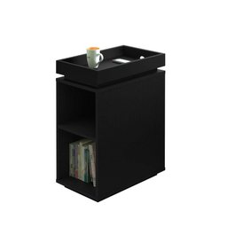 Mesa de Canto Olívia em MDP Preto Artely - 1