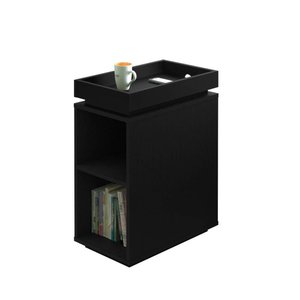 Mesa de Canto Olívia em MDP Preto Artely