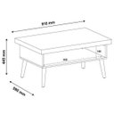 Ver imagem 4 de Mesa De Centro Pés Madeira Lucca Pinho/off White - Artely