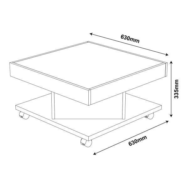 Mesa Centro Saara - Pinho/Off White - Artely - 6