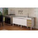 Ver imagem 2 de Balcão Cozinha Ibiza 1.8 Branco e Preto 80 X 52 X 173.5 cm