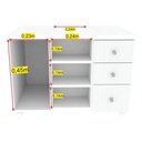 Ver imagem 4 de Gabinete Balcão Para Banheiro 1 Porta 3 Gavetas Cedro/branco - Albatroz