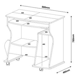 Mesa para Computador 160 - Pinho/Off White - Artely - 12