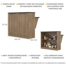 Balcão Bancada/Mesa Cozinha 5484 Multimóveis Madeirado - 5