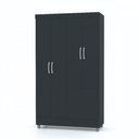 Ver imagem 1 de Guarda Roupa Solteiro Ideal Plus 4 Portas 2 Gavetas Preto Text Vila Rica